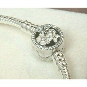 Pandora Moments Silver Bracelet with Poetic Blooms